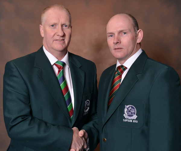 2012 Captain, Mr Cecil King handing over to 2013 Captain, Mr Terry Dornan.